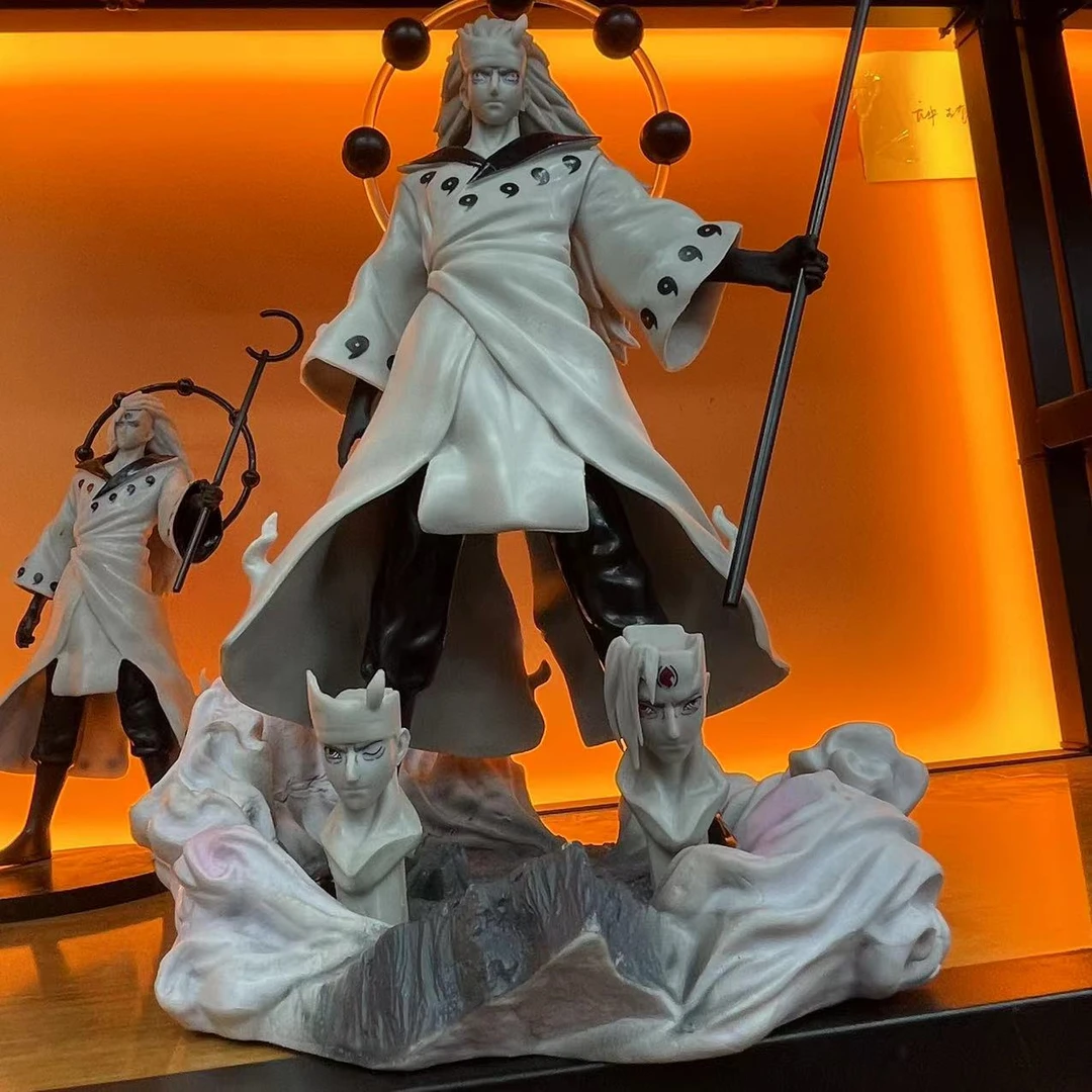 【优质实心】火影忍者六道斑送三头雕 摆件 模型 摆件高约30厘米