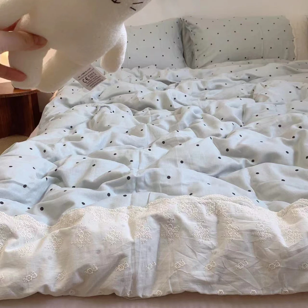 【单被套】全棉双层纱花边款单被套A类母婴级床单超柔软