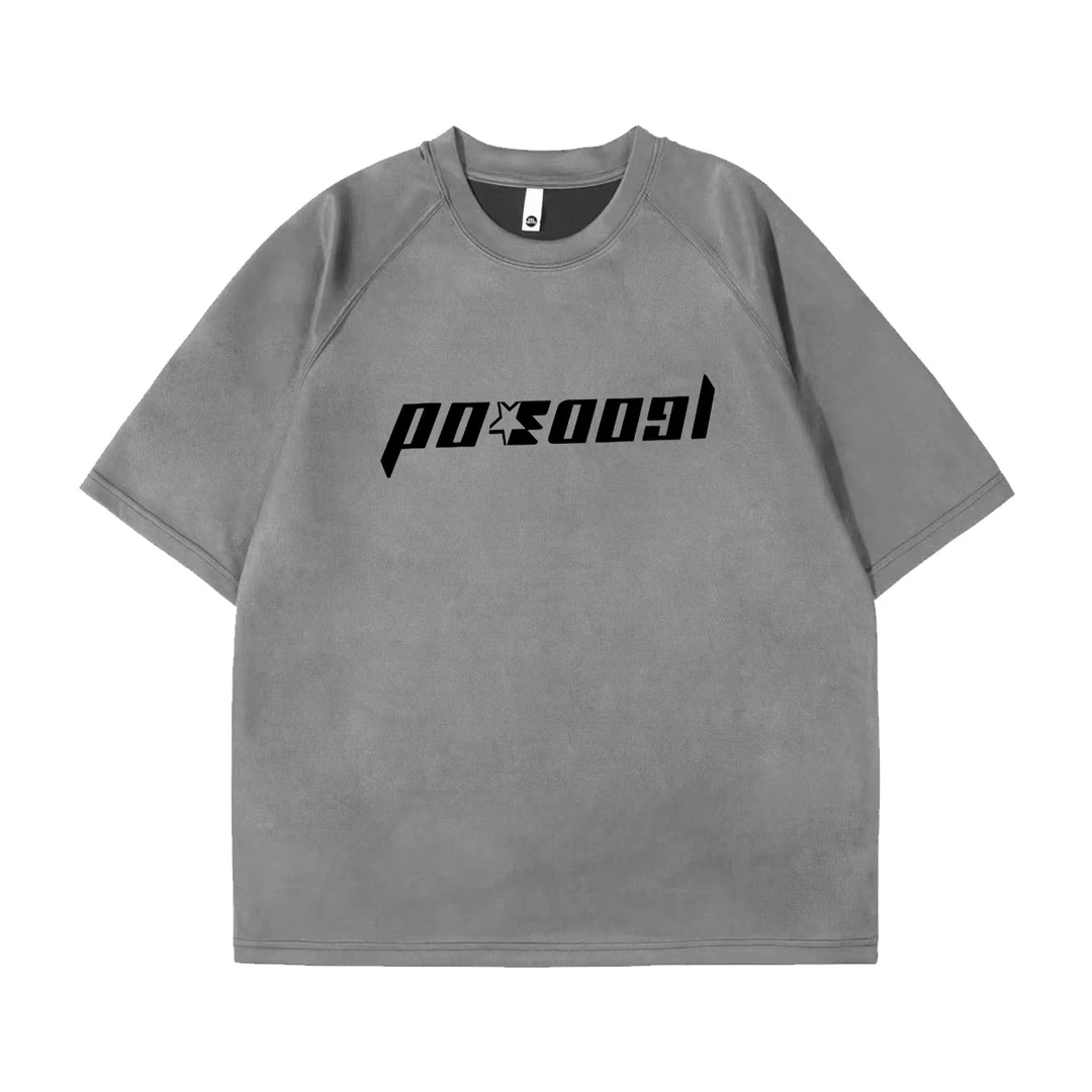 JP666夏季ins设计师街头圆领宽松潮流时尚运动T恤上衣美式休闲