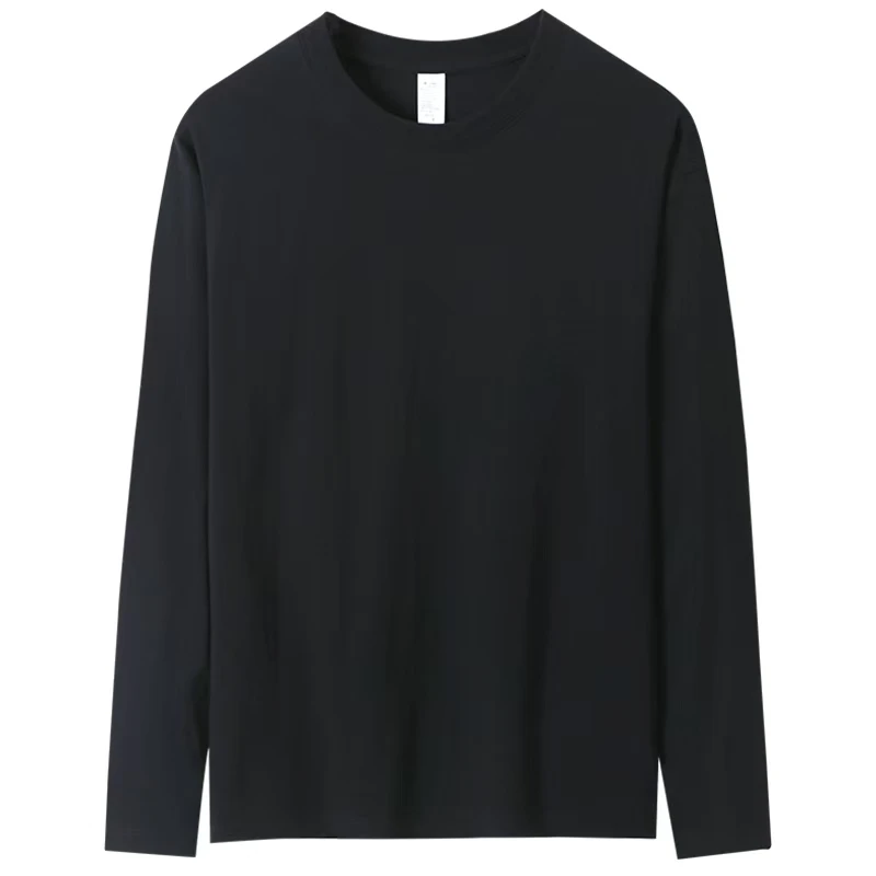 CX00圆领内搭精梳纯棉长袖百搭纯色套头