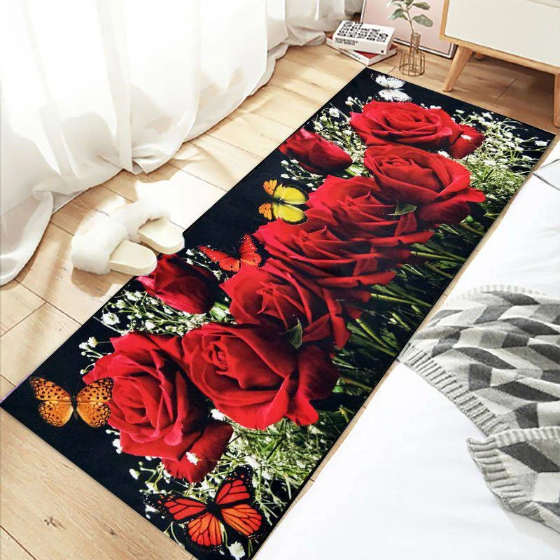 卧室床边地毯隔凉家用新中式飘窗阳台垫地毯床边毯长条