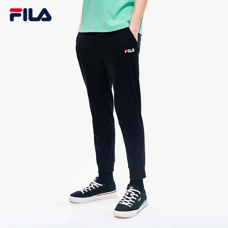 Fila/斐乐男士针织长裤夏季新款束脚裤收口运动裤卫裤F11M228605F