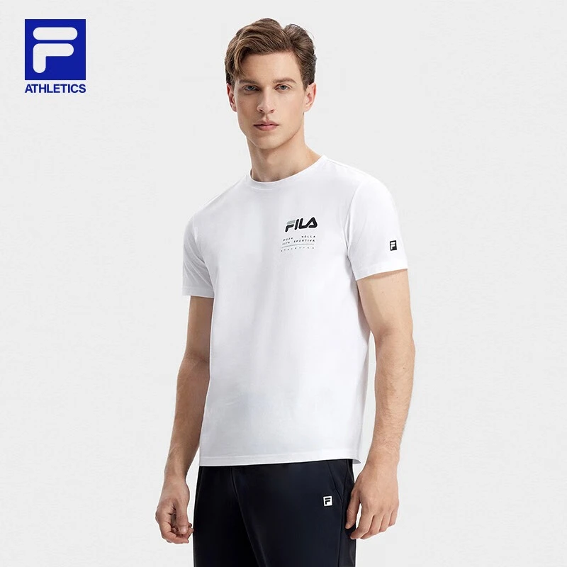 Fila/斐乐【男子短袖T恤】23新款男时尚透气经典圆领运动休闲上衣