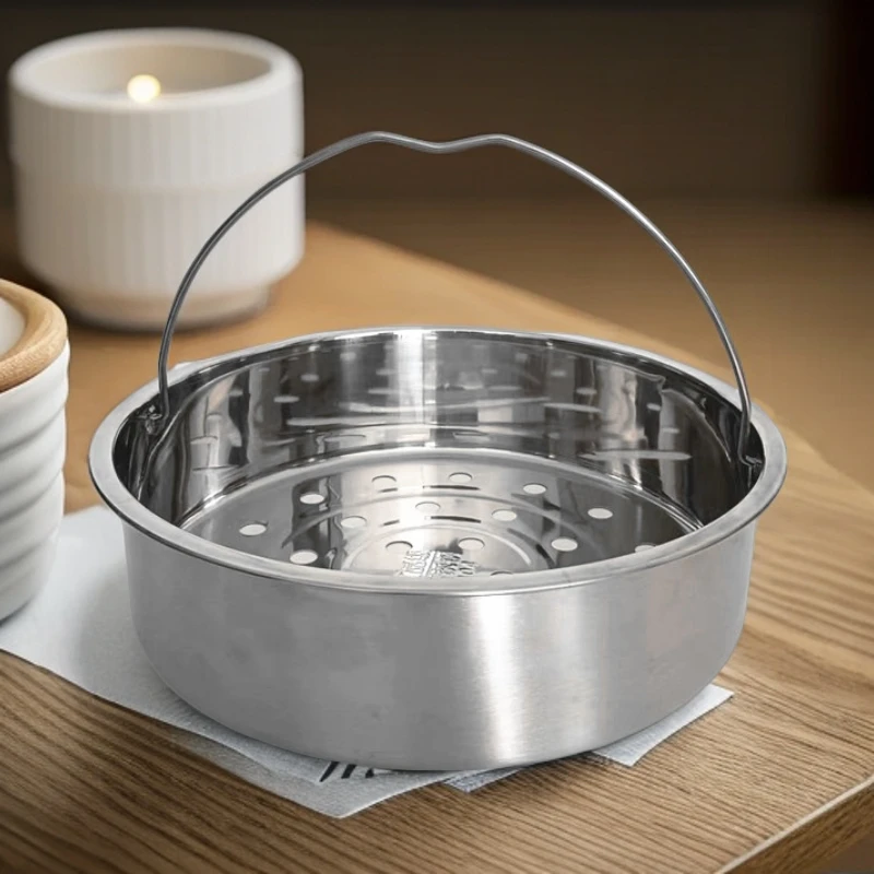 适用美的电饭煲蒸笼304不锈钢带提手耐用蒸架隔水蒸屉3L4L5升配件