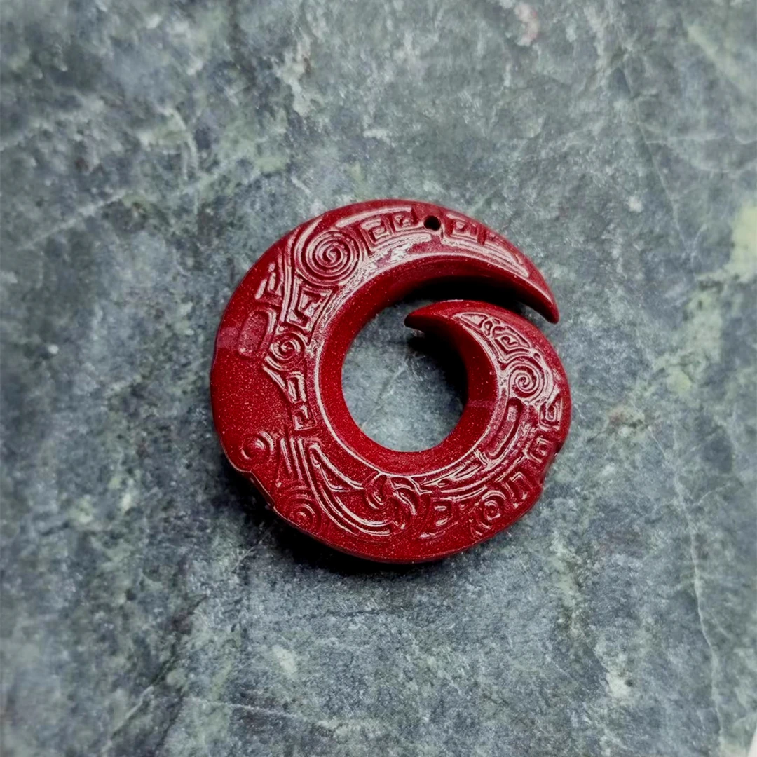 含辰砂工艺品高纯度朱砂,紫金砂,本命年石来运转男女护身符吊坠!