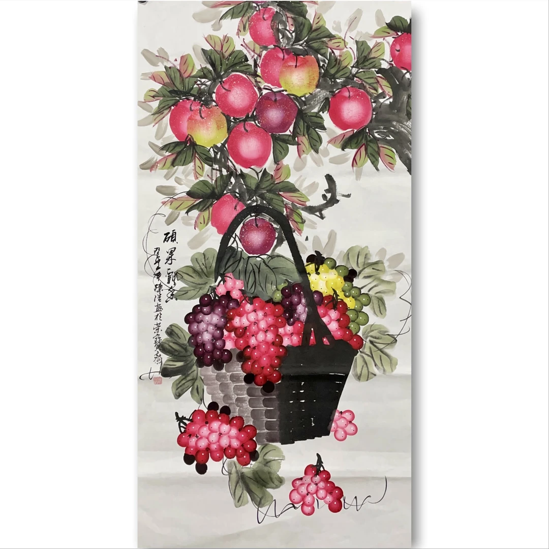 荣宝斋陈浩老师硕果飘香国画花鸟画140×70四尺整八个平尺