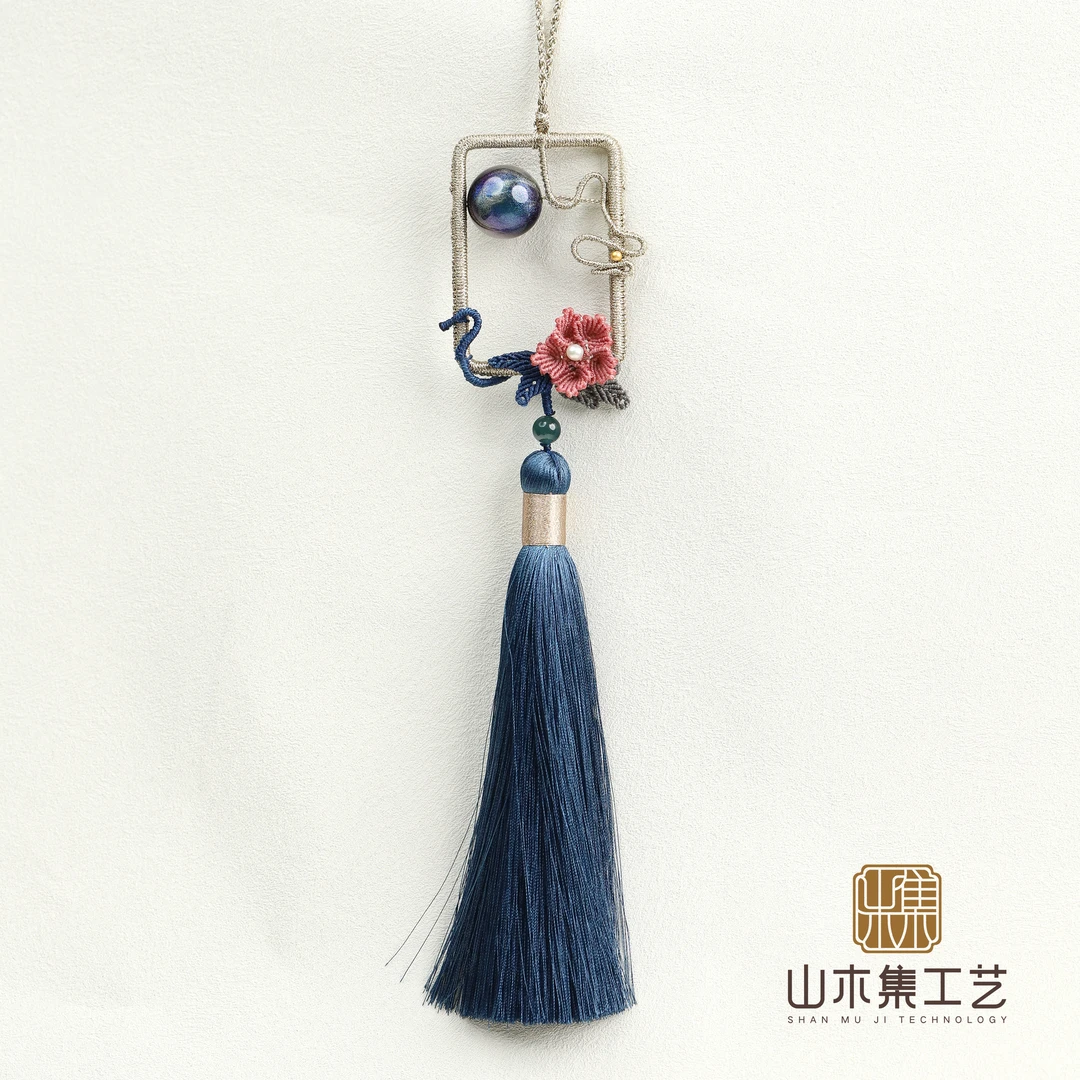 大漆2.0花好月圆挂件￥【山木集】