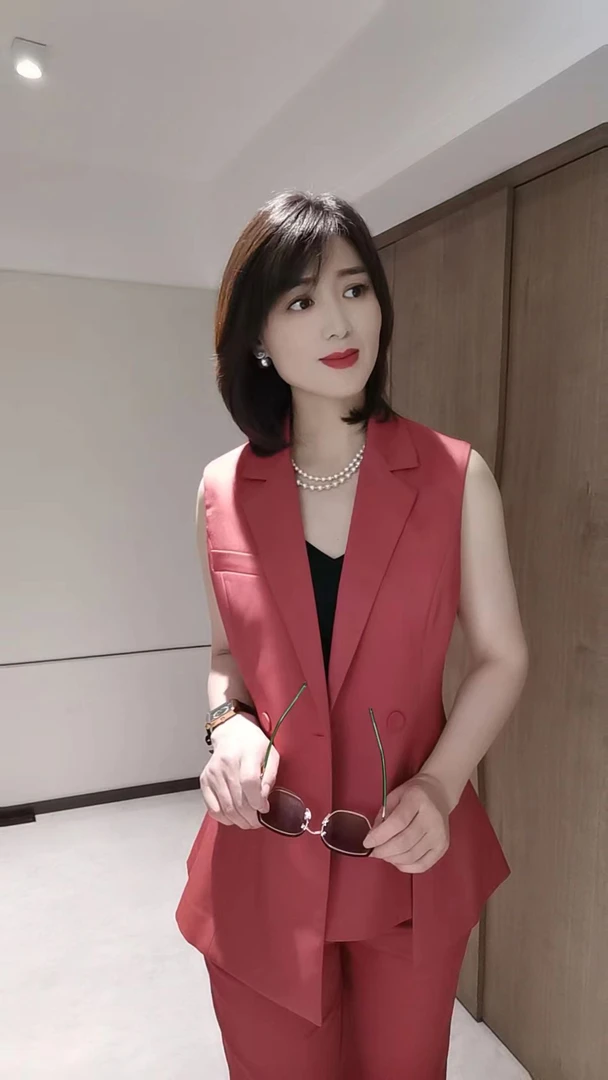 YG【砖红套装】气质轻奢显瘦定制款YG24059-