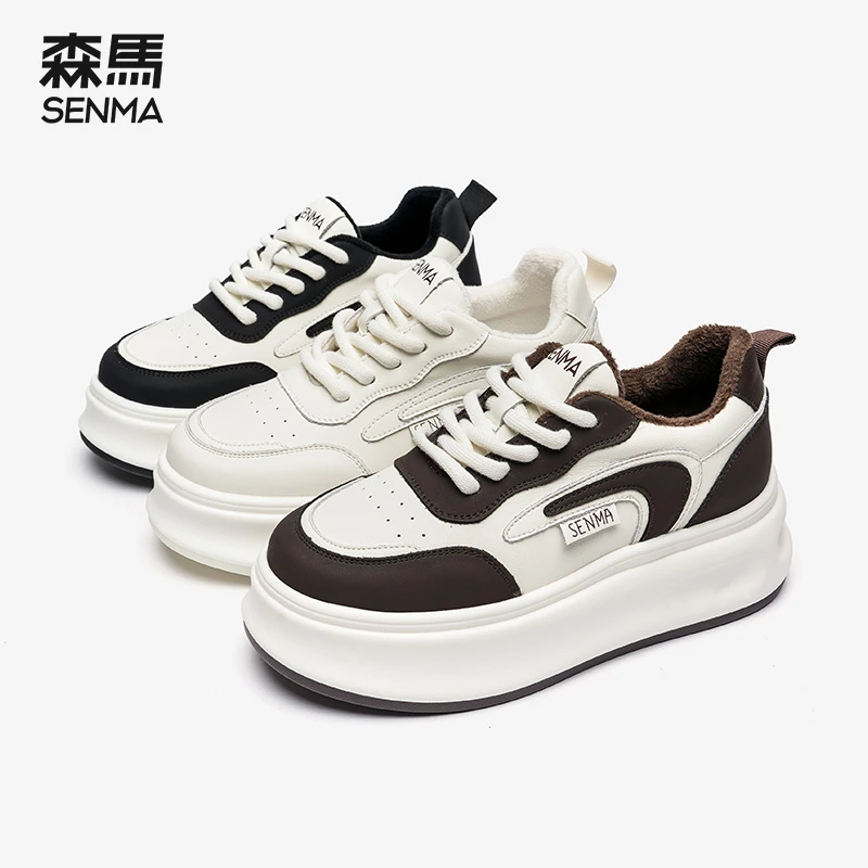 森马厚底板鞋女小白鞋2025新款春季韩版百搭学生网红运动鞋休闲鞋