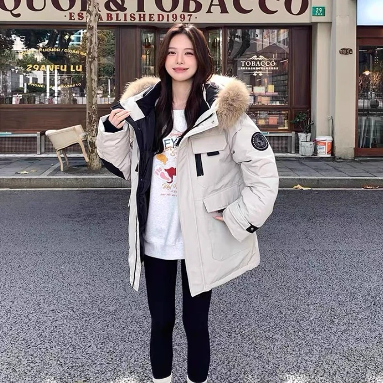 【工厂直发】户外系列-新款工装派克90%百搭保暖冲锋毛领情侣款