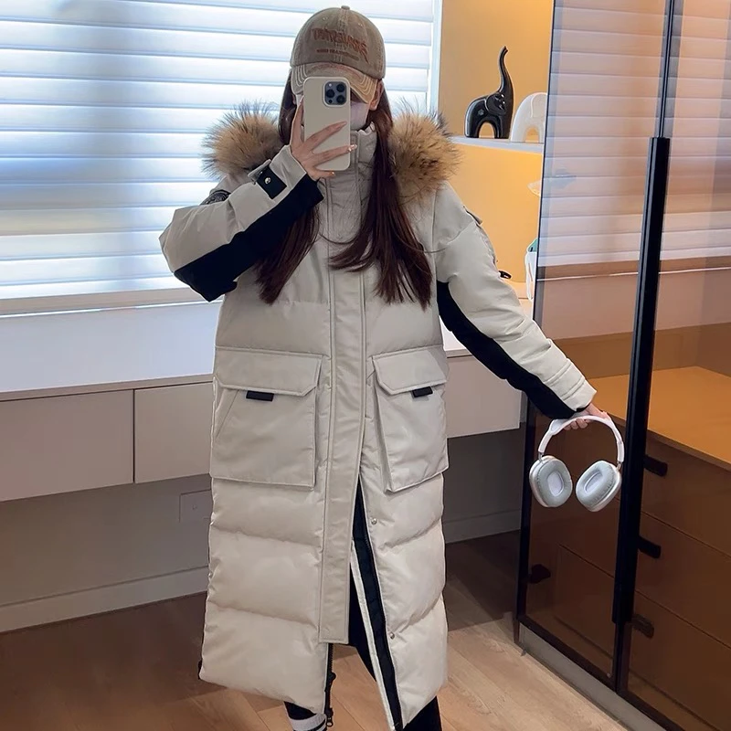 【工厂直发】户外极寒系列−新款90白鸭绒极寒工装情侣长款羽绒服