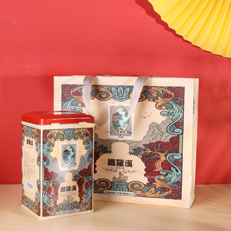 和德元溪记铁罗汉特级大红袍武夷岩茶浓香型乌龙茶礼袋罐装250g