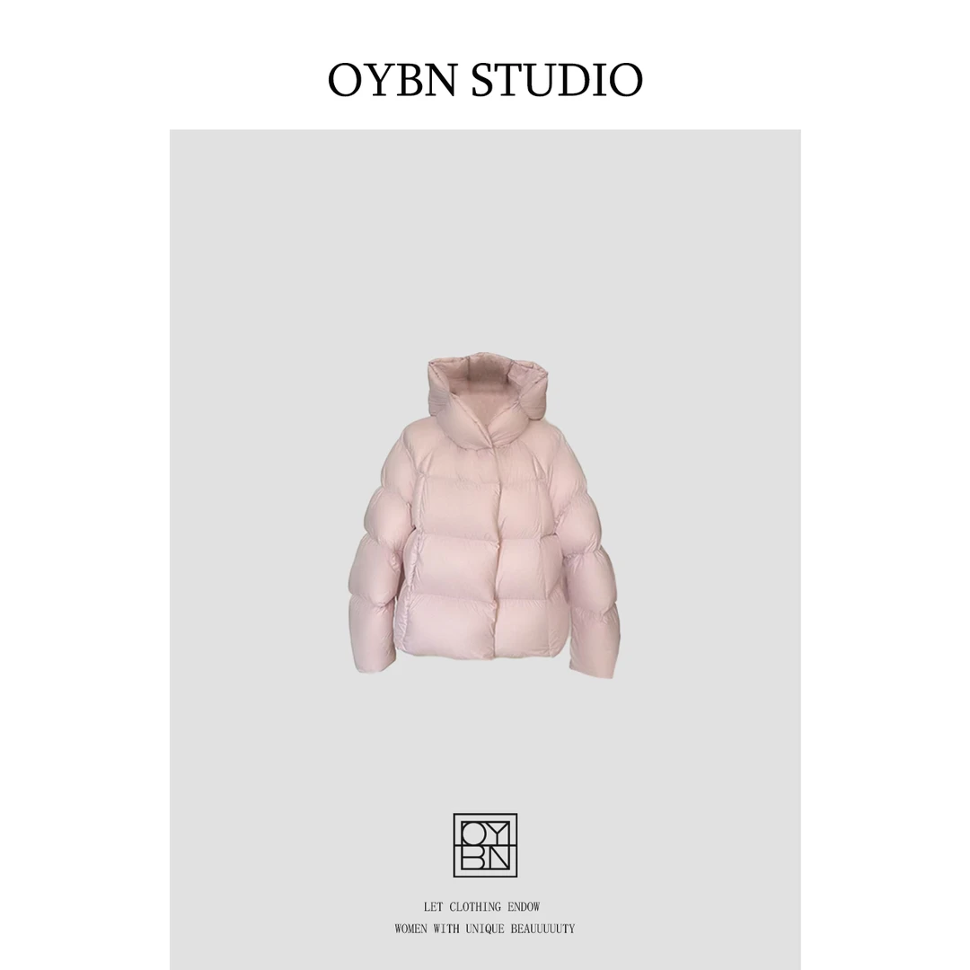 OYBN欧阳贝妮【北海道】微胖大码加厚泡芙软糯连帽羽绒服1400
