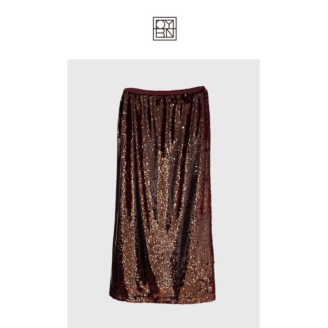 大码女装【璀璨星河】微胖大码气质优雅亮片A字裙高级感显瘦半身裙