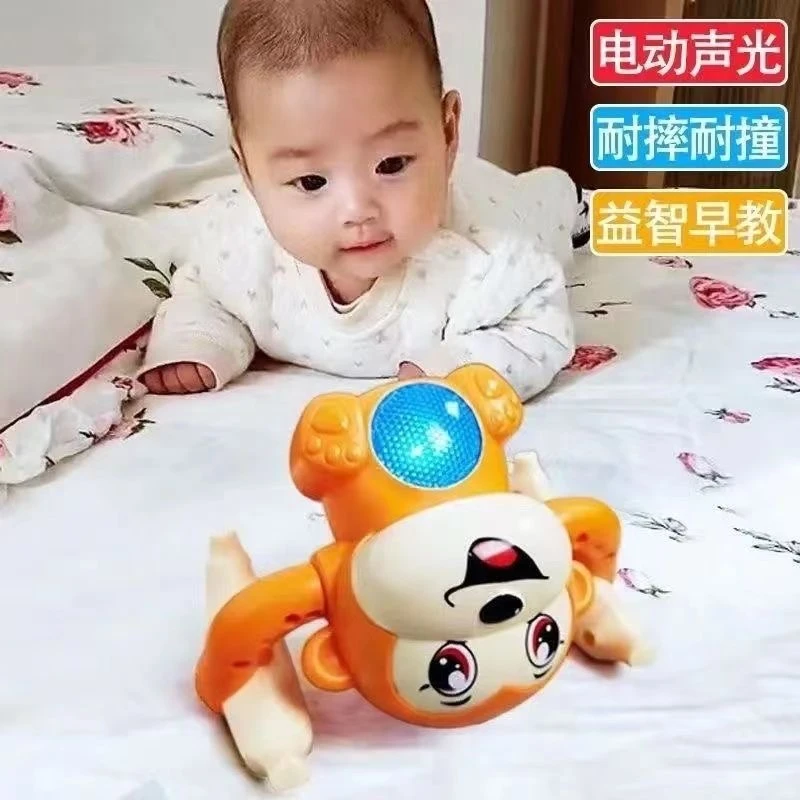 声控翻斗猴小猴子翻滚婴儿玩具儿童电动翻跟头宝宝爬行哄娃神器