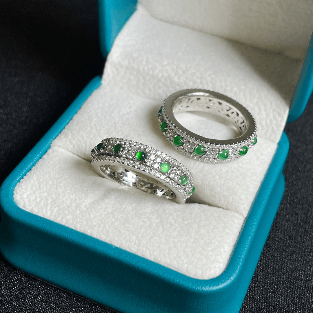 天然翡翠A货设计款戒指多样性发30016