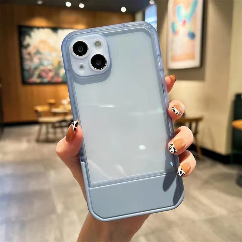 隐形支架苹果14手机壳iPhone13pro透明11软xr套xs防摔xsmax透明壳