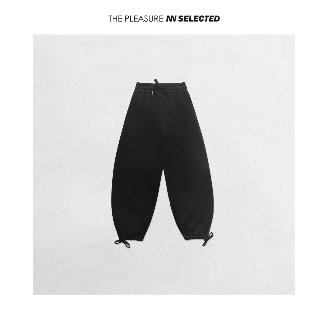 NiannNiann秋冬高级女装宽松裁剪抽绳休闲卫裤13448