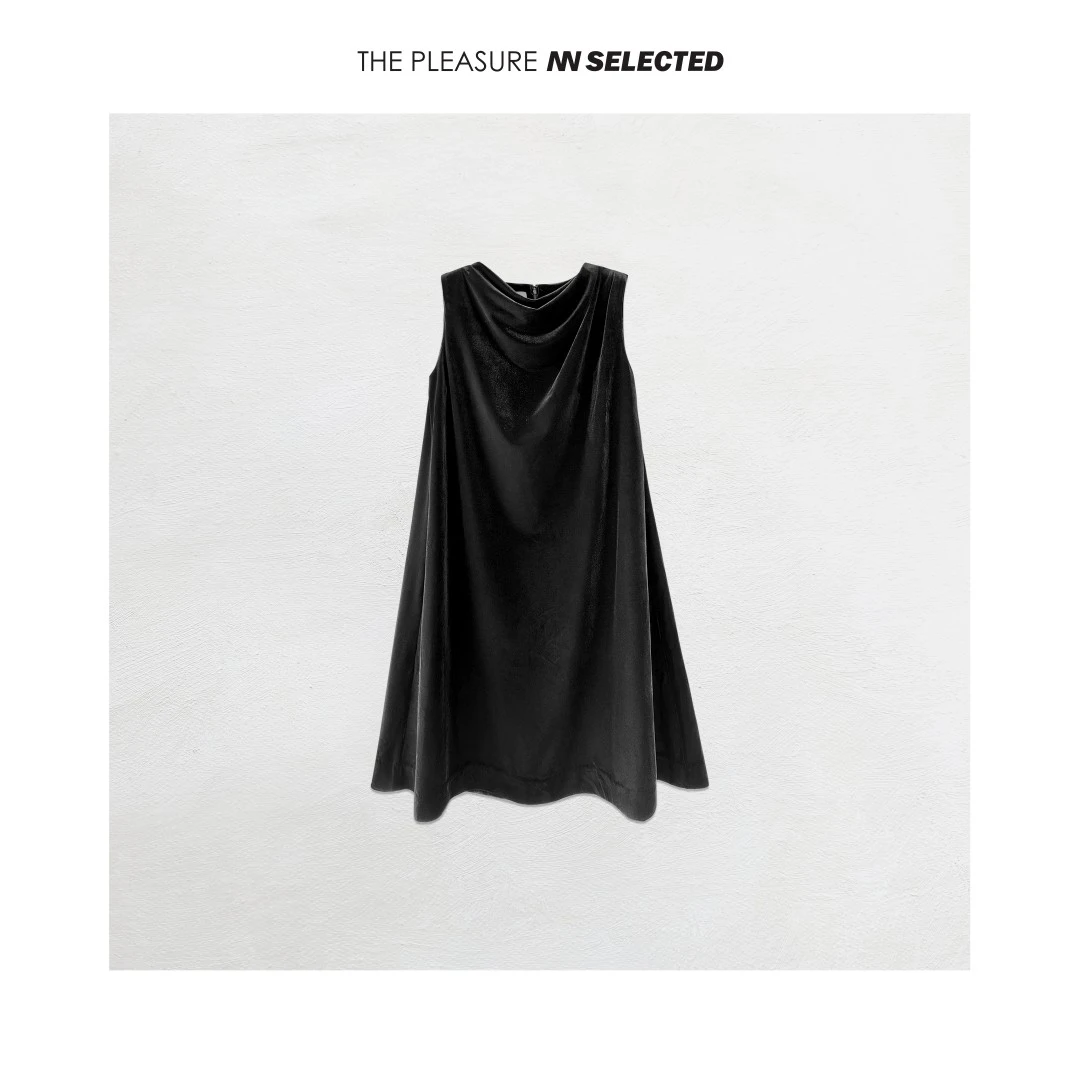 NiannNiann秋冬高级质感简约无袖圆领小精致女神裙 13394