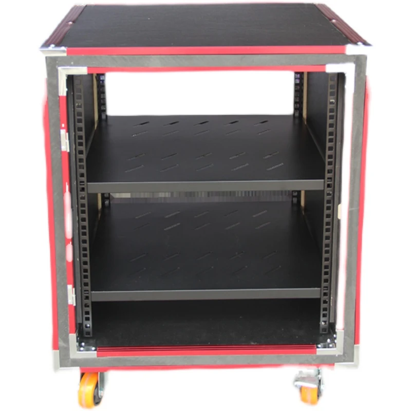 定做12U双层防震航空箱机柜16U透明门功放调音台4U舞台演出设备箱