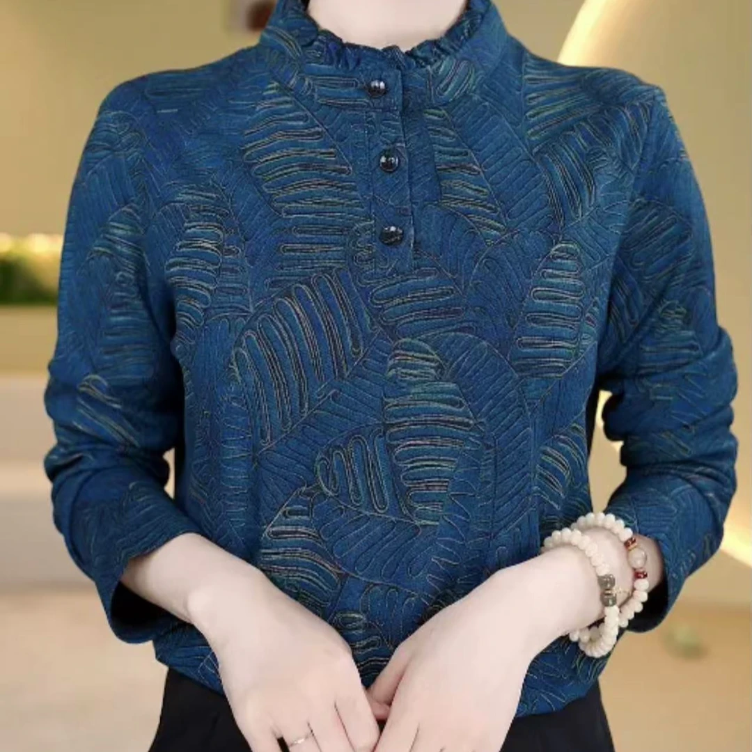 高级感洋气立领打底衫女长袖2024秋冬季新款气质显瘦小衫时髦上衣