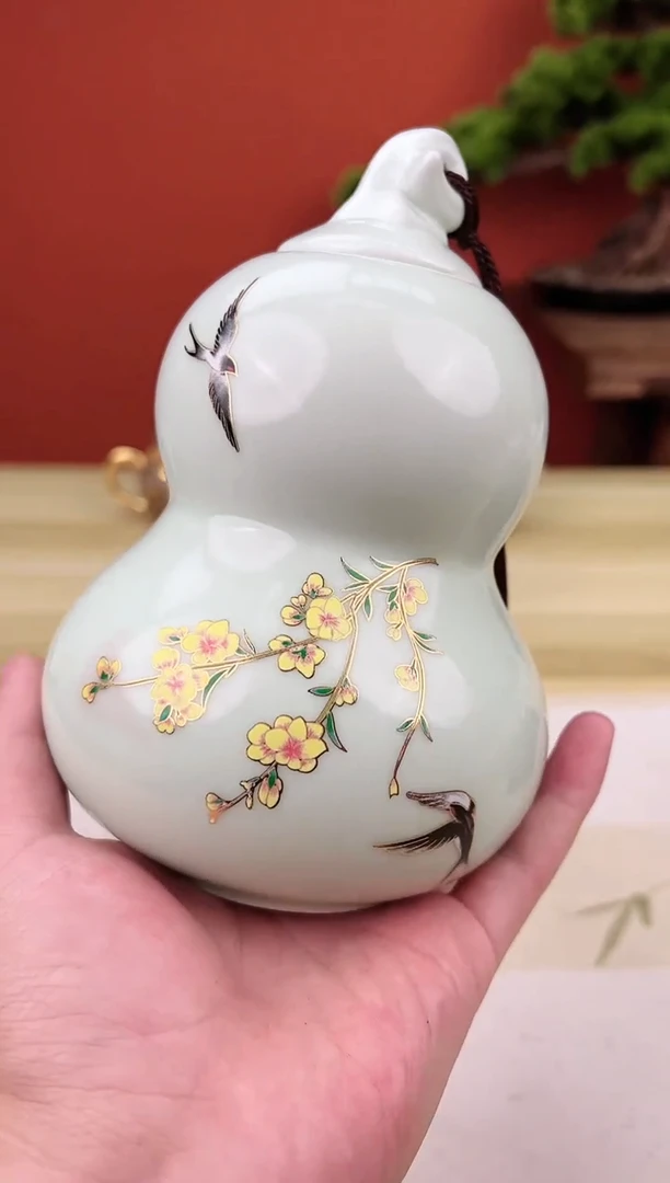 【闪购商品】陶瓷复古风燕子开春茶叶罐