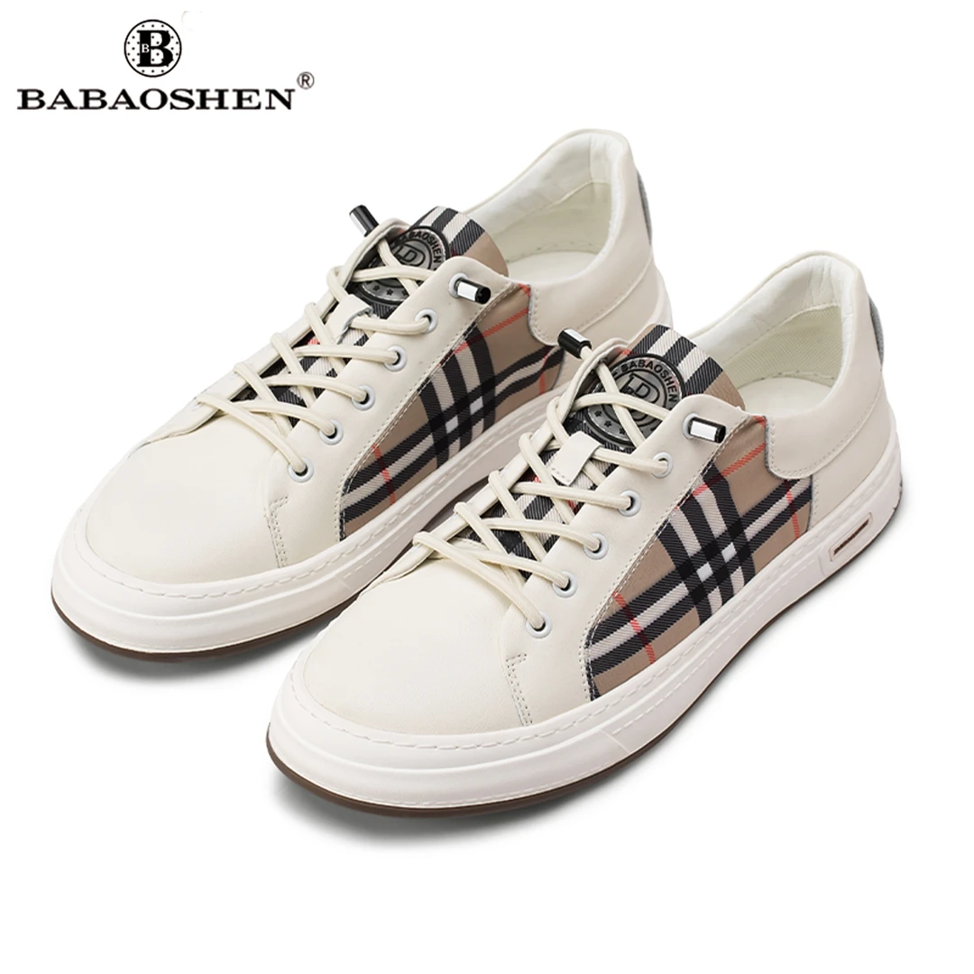 BABAOSHEN/巴宝绅男士时尚百搭真皮透气磁疗防臭防滑低帮皮鞋1609