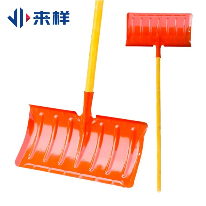来样 推雪铲 大号推雪板 除雪铲子 金属道路清雪铲 堆料铲 橙色