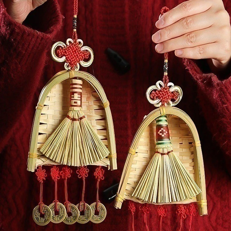 乔迁新居装饰簸箕扫把挂件新房搬家入伙挂饰新年布置祈福节庆用品