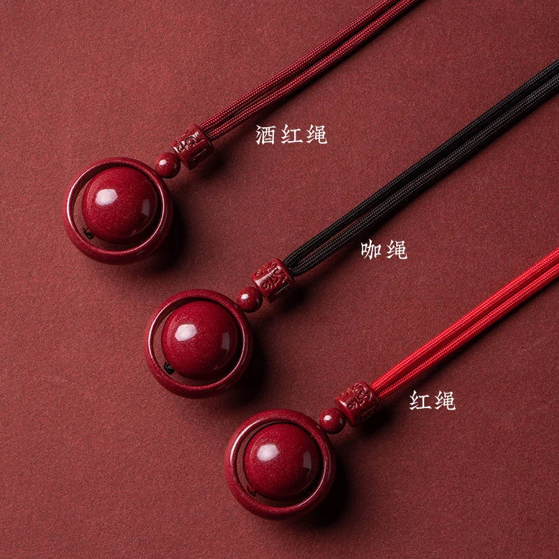 含辰砂工艺品鸿运阁 原创设计高品质转运珠款时来运转吊坠情侣款