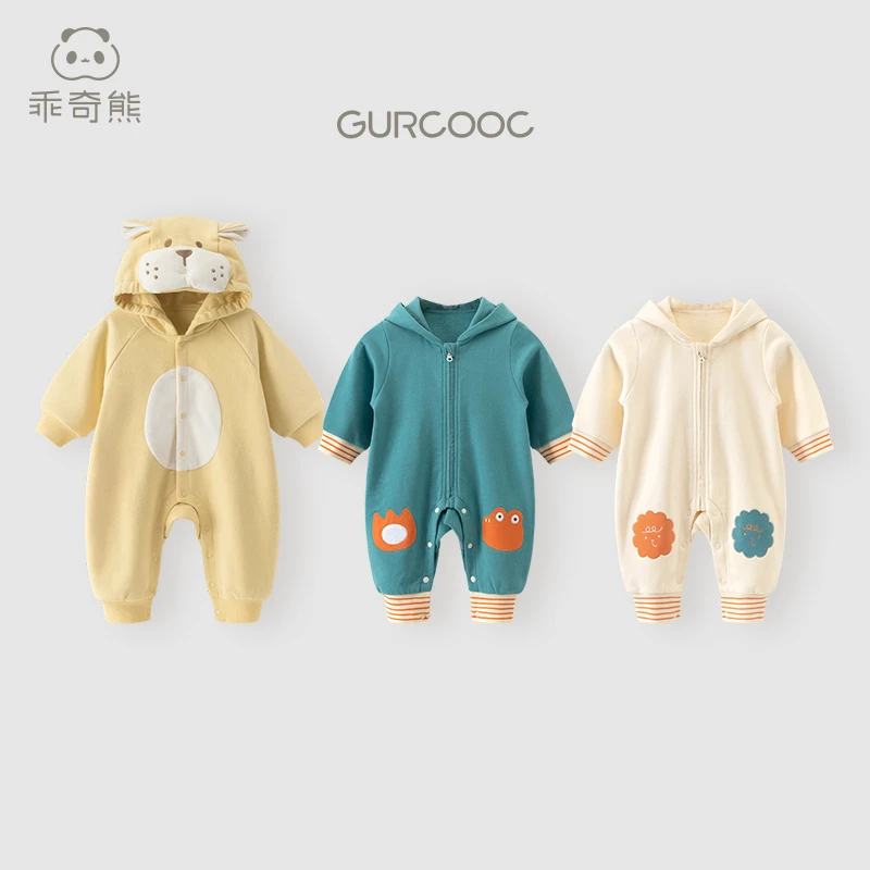 【抓绒连体外套】秋冬季男女宝宝衣服外出可爱造型保暖哈衣爬服