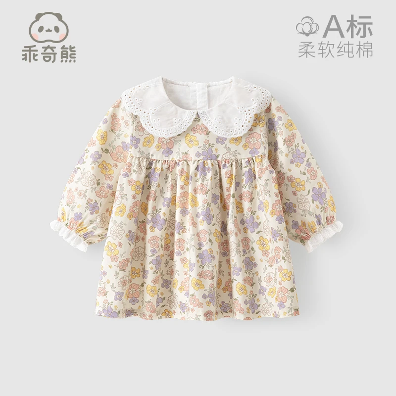 【春秋纯棉甜美裙】乖奇熊春秋季长袖女宝宝洋气连衣裙舒适公主裙
