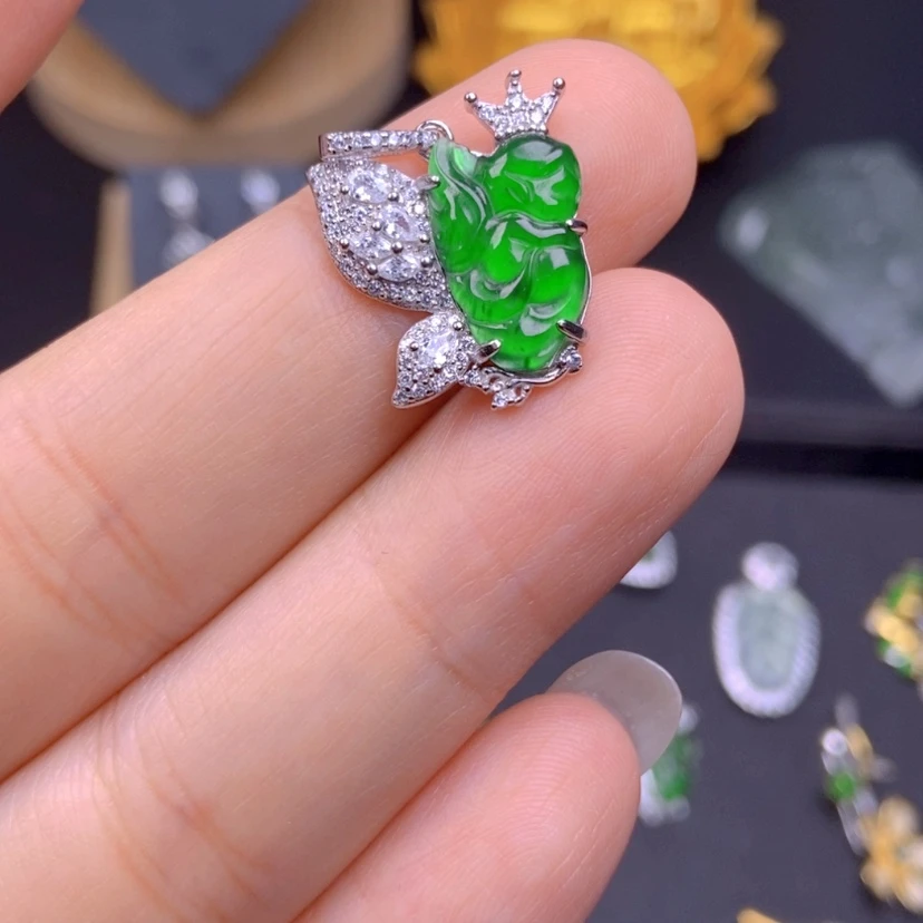 【闪购商品】定制翡翠未镶嵌甜***包13