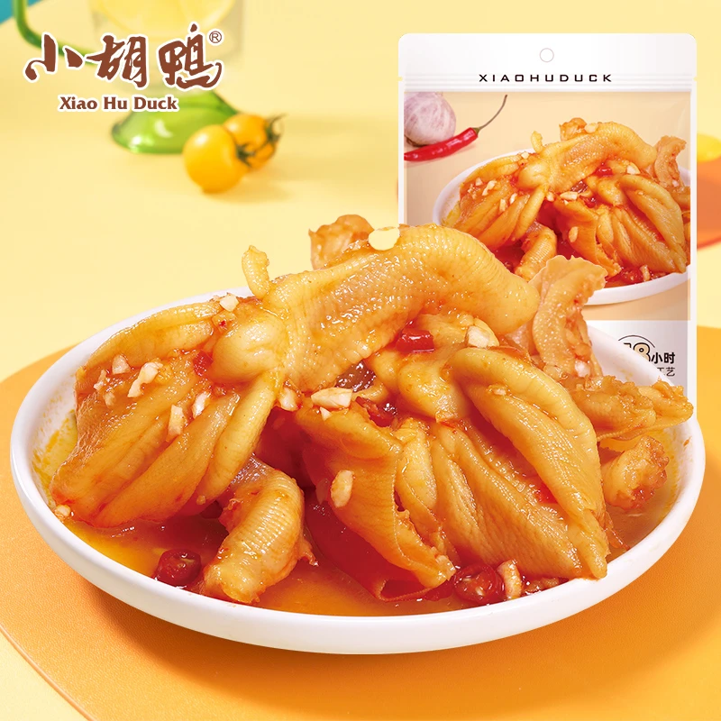 【谷哥专属】小胡鸭川辣蒜香去骨鸭掌无骨鸭爪180gQ弹冷泡独立装