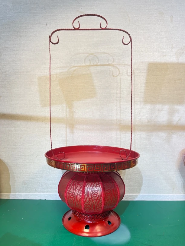 国风花架(真花仿真花通用）铁艺国庆节灯笼花架