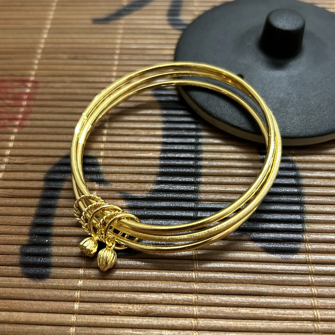 足银手镯 简约手工时尚大气三生三世款式轻奢百搭国风新中式手镯