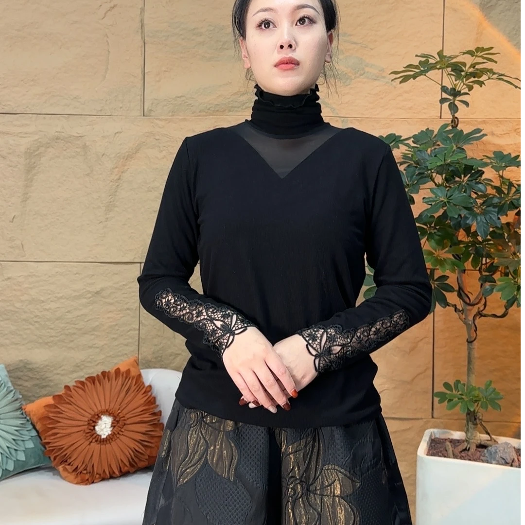 清静语qjy23800加绒保暖百搭打底衫长袖