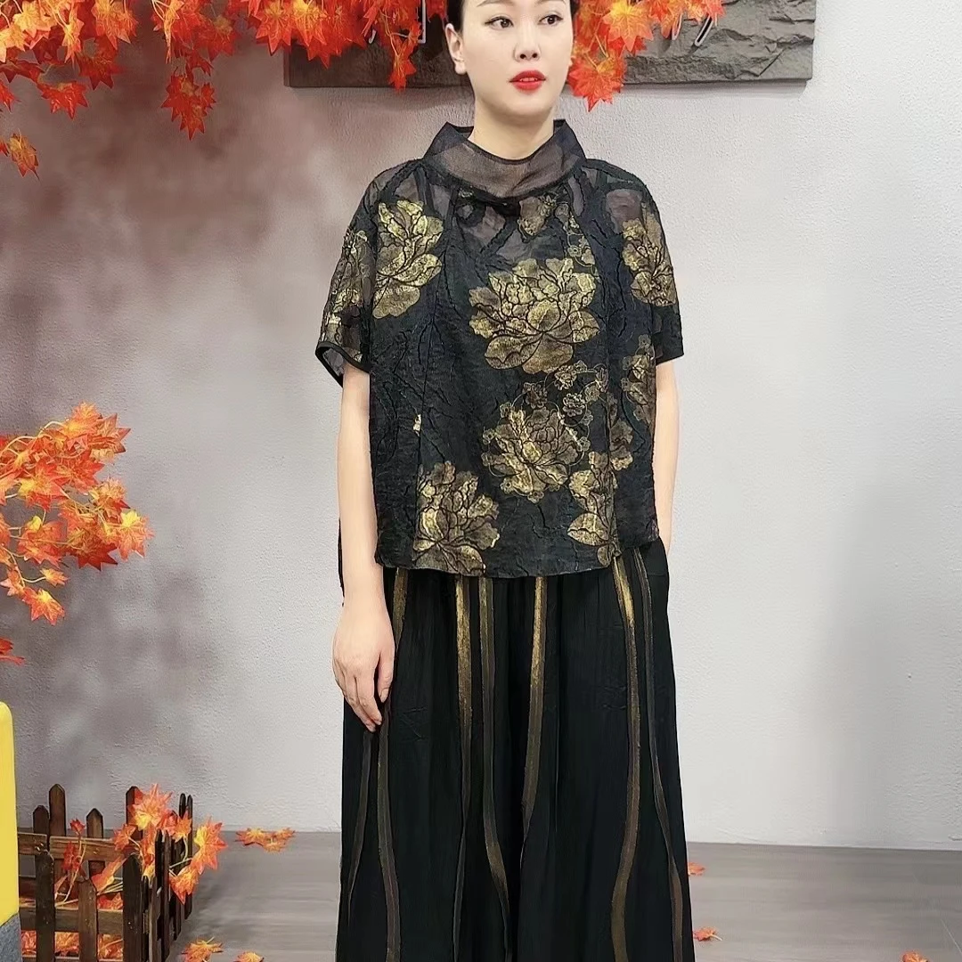 清静语qjy23014休闲小上衣（不定位花型剪裁，建议慎拍）