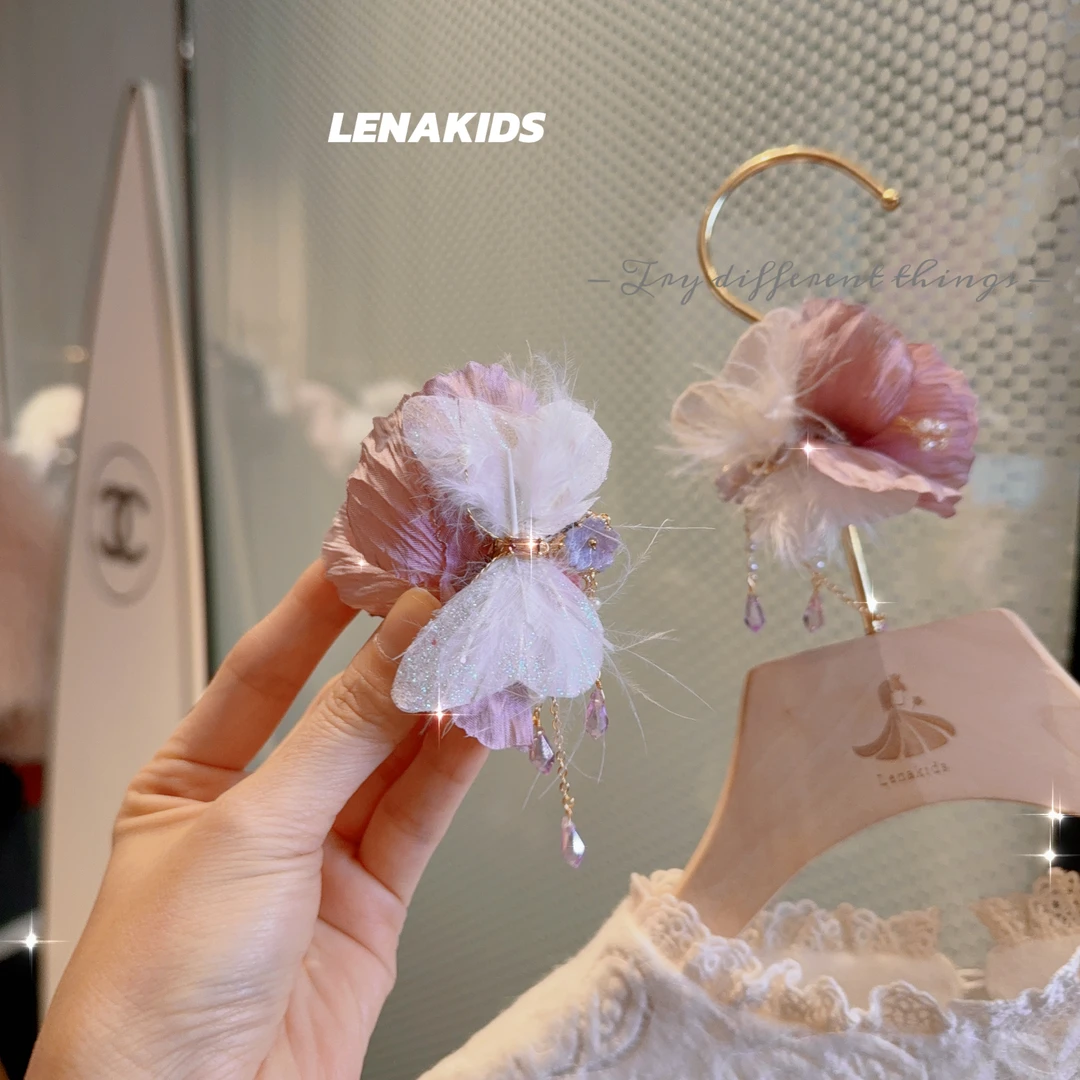 Lenakids【现货】闪闪蝴蝶·花花气质高定时髦女宝发饰24120204