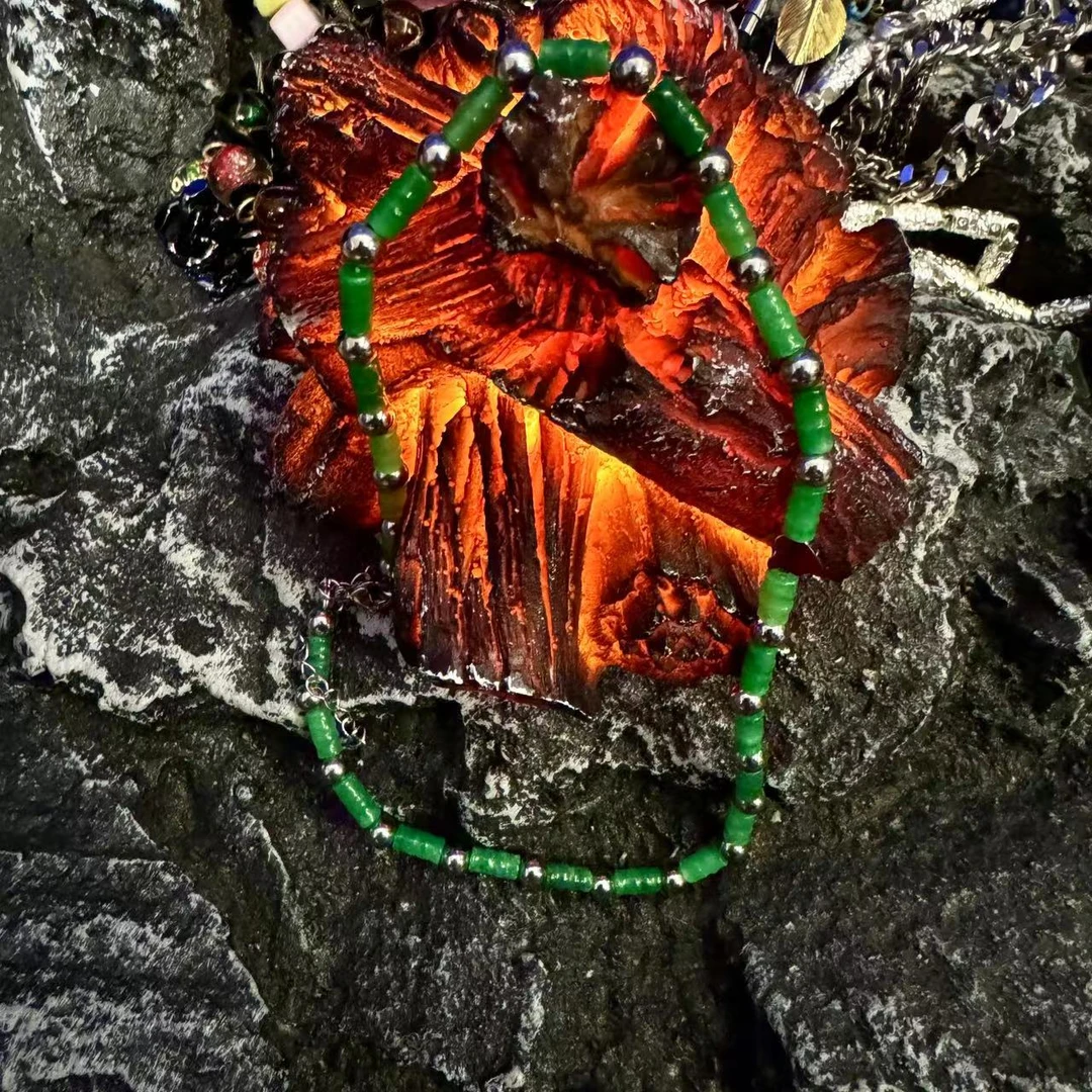 合金项链 【 小众玉色素链】国潮风发字嘻哈潮人街头