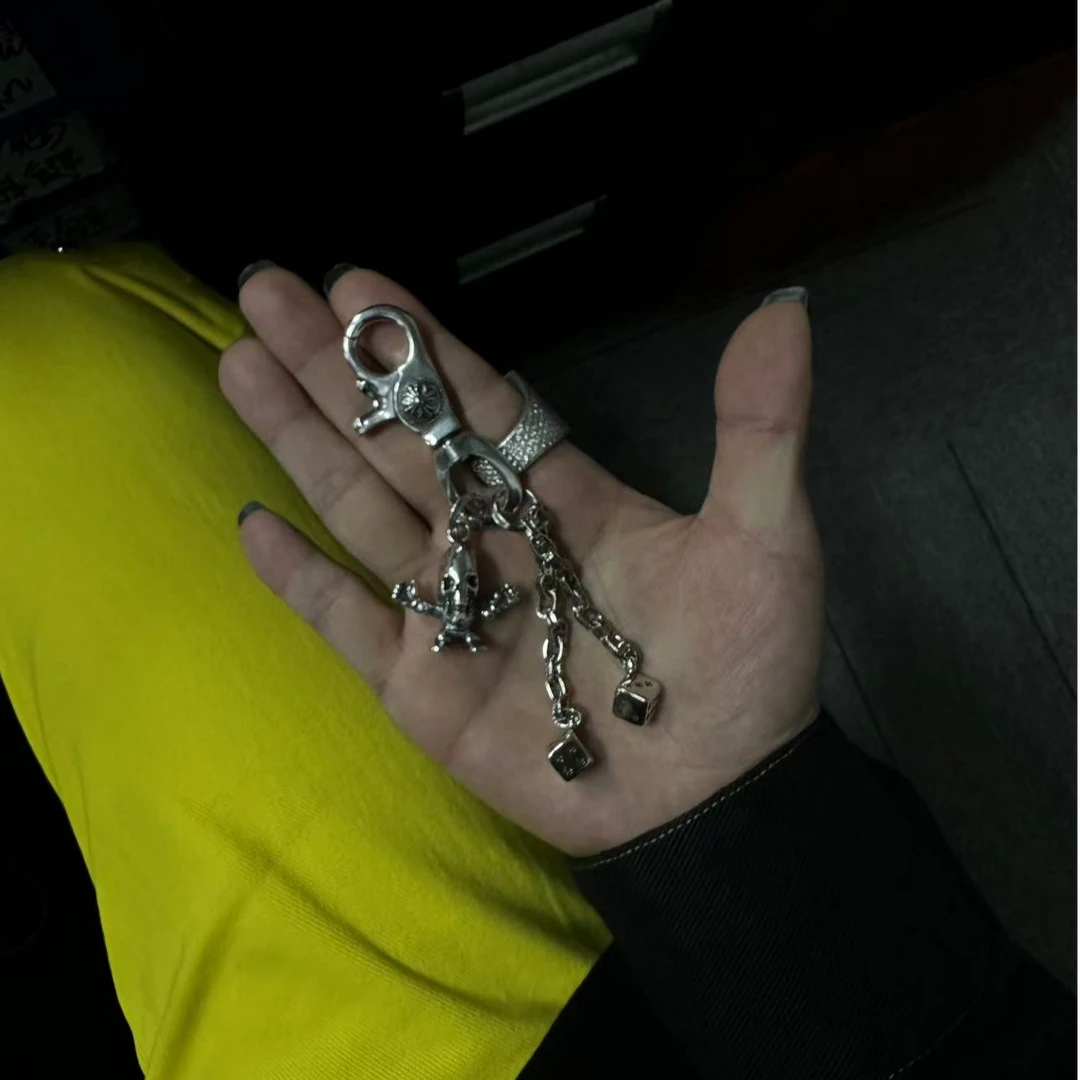 合金项链 【大骷髅人骰子挂链】国潮风发字嘻哈潮人街头