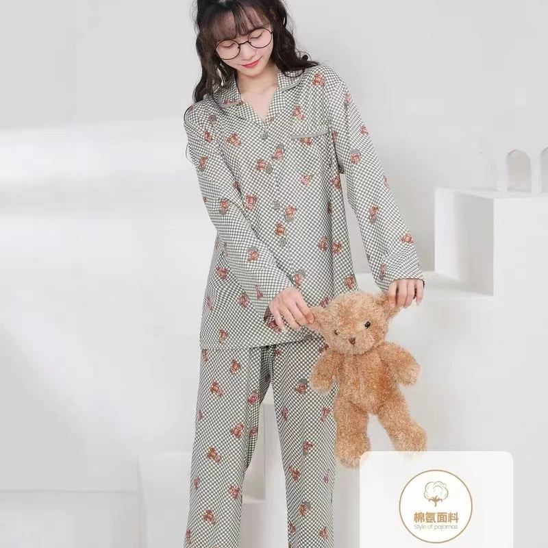 高端女睡衣  女款丝光棉睡衣居家休闲 夏款