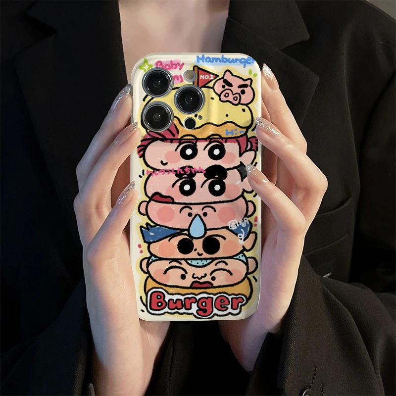 菲林软壳趣味汉堡适用苹果华为荣耀OPPO小米VIVO手机壳iPhone15