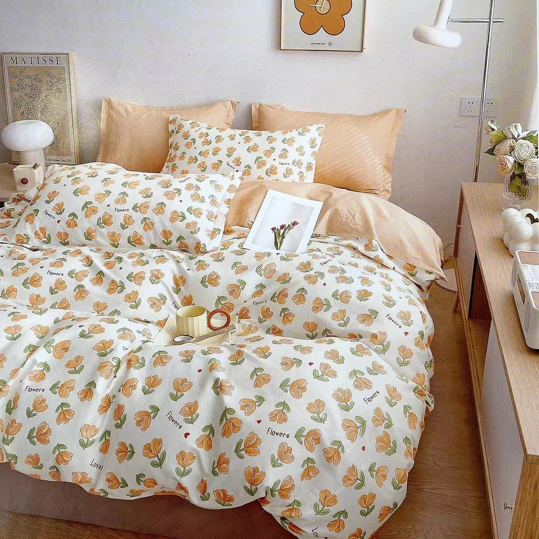 【清货】床品小清新简约亲肤印花碎花棉被罩四件套