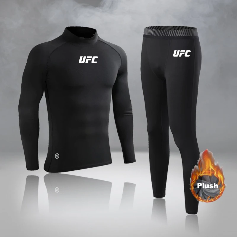 男士保暖内衣套装防寒加绒加厚秋衣秋裤冬季运动健身套装