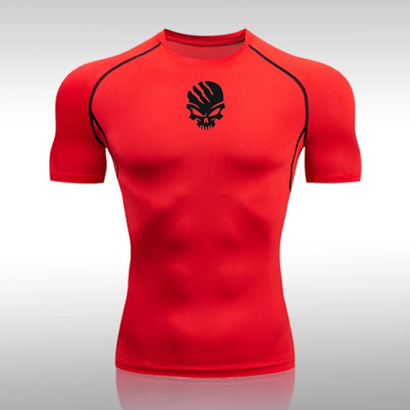 高弹跑步训练T恤运动紧身衣速干紧身衣速干健身运动短袖透气轻薄