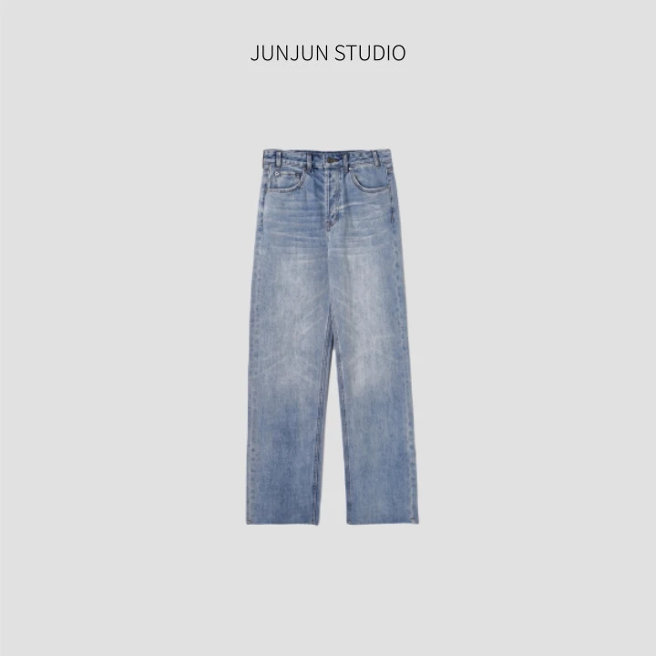 JunJunZeng”赛琳“bossa流浪丹宁天然水洗牛仔裤【红人上新】DUGK447
