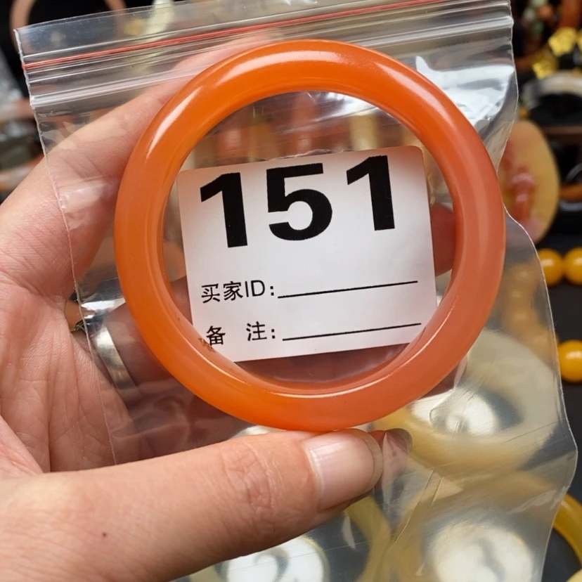 【闪购商品】石英质玉(黄龙玉)手镯未镶嵌吾**选151手镯58圈口