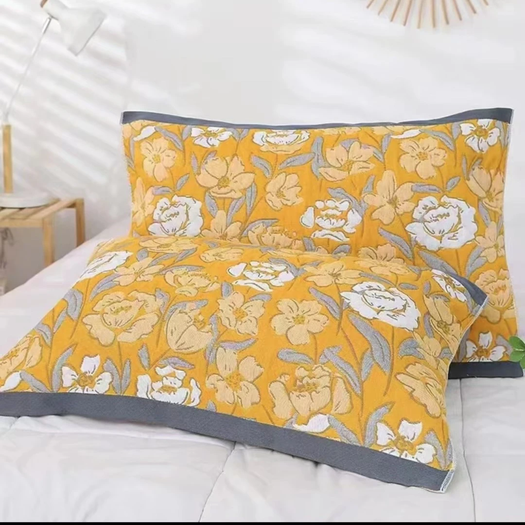 【小黄花】纯棉6层纱布枕巾52*78cm柔软透气