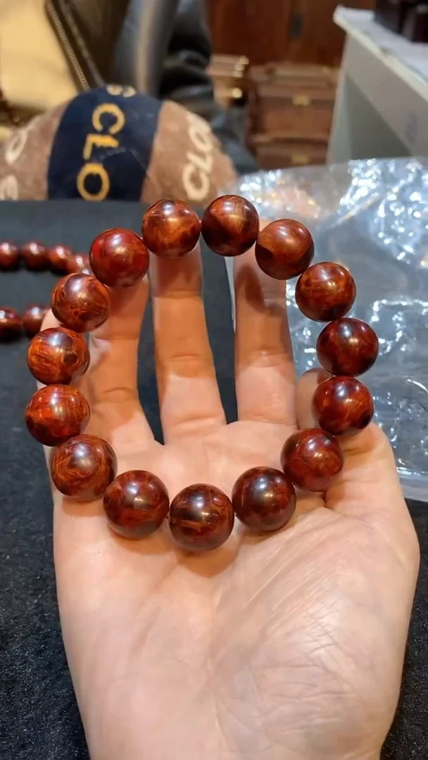 【闪购商品】木头木雕zt 1.5单圈留疤手串